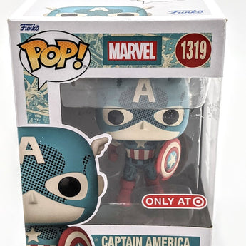 Funko POP! Marvel: Disney 100 Retro Reimagined Captain America Figure