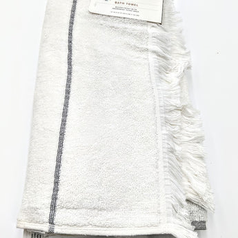 Multistripe Bath Towels Cream/Gray 27"x 52" - Hearth & Hand™ with Magnolia