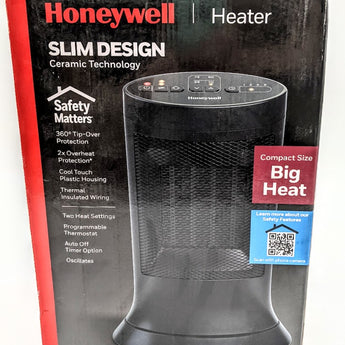 Honeywell Digital Ceramic Compact Tower Heater - Black