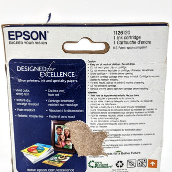 EPSON 126 DURABrite Ultra Ink Black Dual Cartridge For WF-3520, WF-3530, WF-3540, WF-520, WF-545, WF-630, WF-633, WF-635, WF-645, WF-7010, WF-7510, WF-7520, WF-840, WF-845 and other select models