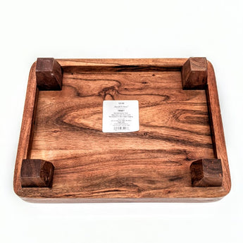 10"x13" Footed Wood Serving Trivet Brown - Hearth & Hand™ with Magnolia