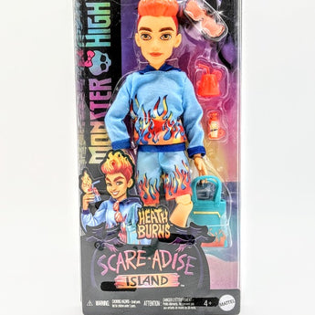 Monster High Scare-adise Island Heath Burns Fashion Doll with Swim Trunks & Accessories