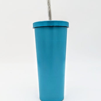 20oz Stainless Steel Tumbler with Straw - Sun Squad™