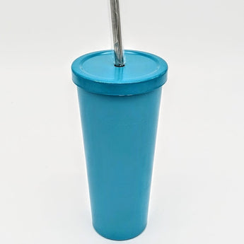 20oz Stainless Steel Tumbler with Straw - Sun Squad™