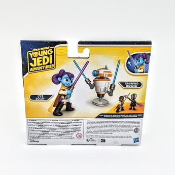 Star Wars Young Jedi Adventures Pop-Up Lightsaber Duel Lys Solay and Training Droid Action Figures - 2pk