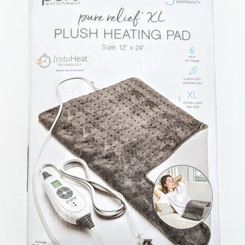 Pure Enrichment® PureRelief XL Heating Pad - 12" x 24" Electric Heating Pad (Blue)