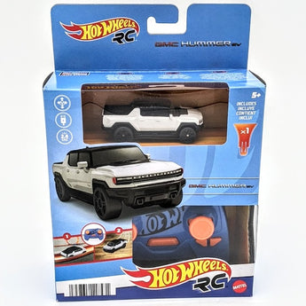 Hot Wheels 1:64 Scale RC Toy Car, Remote-Control Hummer EV for On & Off Track Racing with USB Cable for Recharging