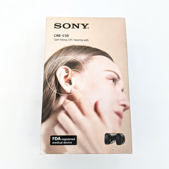 Sony - Discreet OTC Hearing Aids with replaceable batteries, Self-Fitting CRE-C10 - Black