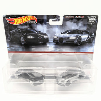 Hot Wheels Premium 2-Pack: Bugatti Veyron & 16 Bugatti Chiron