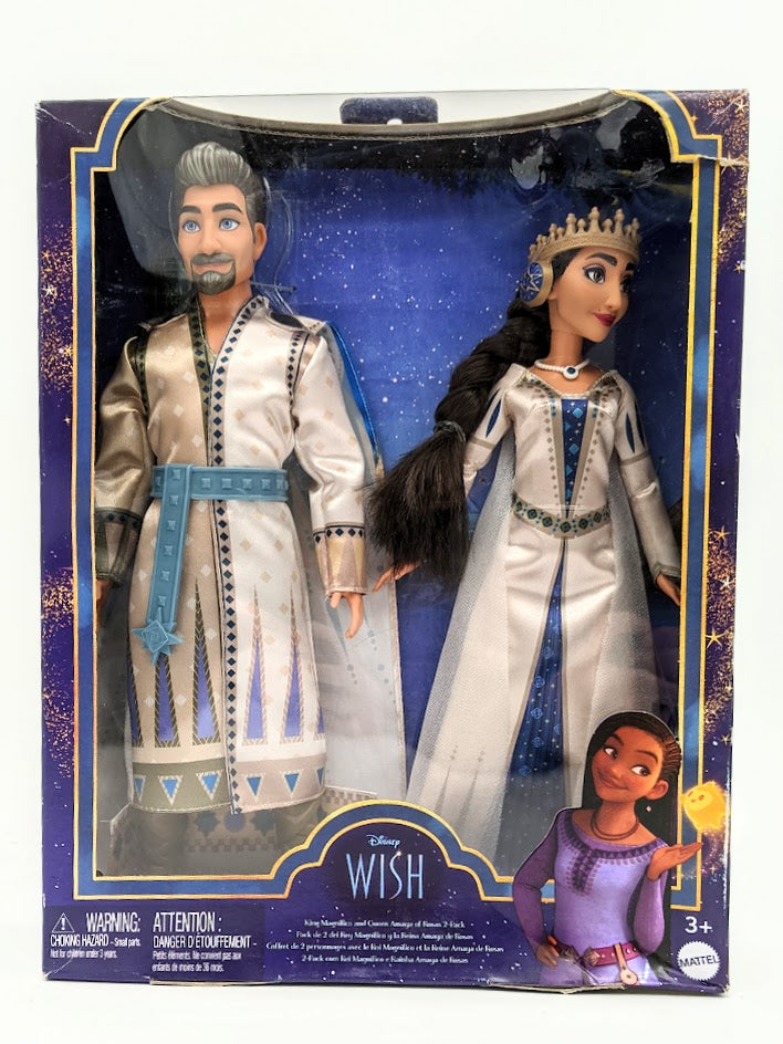 Disney Wish King Magnifico And Queen Amaya Of Rosas Dolls 2 Pack Posabl Eco Thrift