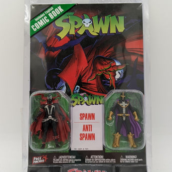 McFarlane Toys - Page Punchers - Spawn 3" Figure with Comic 2Pk - Wave 1 - Spawn and Anti-Spawn (Spawn #1)