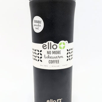 Arabica 18oz Stainless Steel Travel Mug Black - Ello: Double-Wall Coffee Tumbler, Hand Wash, Dishwasher-Safe Parts