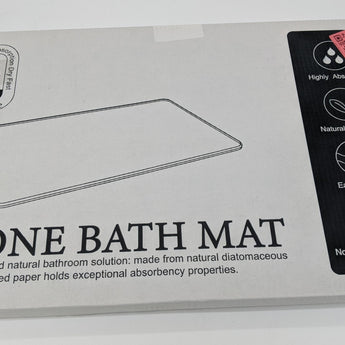 Stone Bath Mat (Large 24”x16”) | Diatomaceous Earth Stone Shower Mat | Non-Slip, Quick Drying, & Easy to Clean Water Absorbing